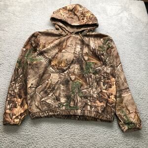 Vintage Redhead Tree Camo Fleece Hoodie Sweatpants Set Mens Small Hunting